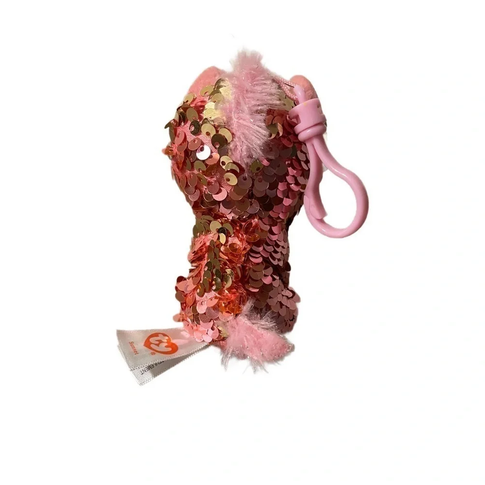 Ty Pink Sequin Unicorn Keychain Flippables